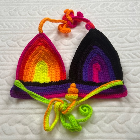 🖤 3/$15 🖤 Handmade Womans Crochet Bikini Top - Picture 5 of 9